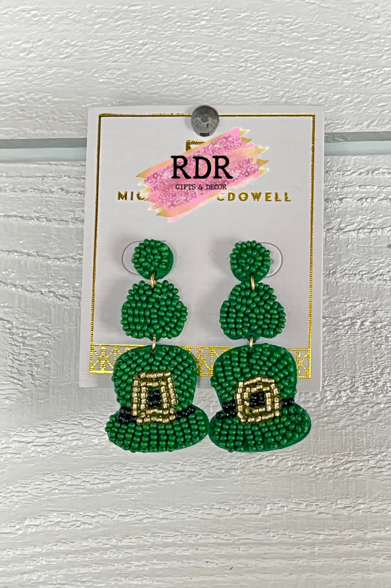 Michelle McDowell Lucky Leprechaun Hat Earrings - St Patrick’s Day