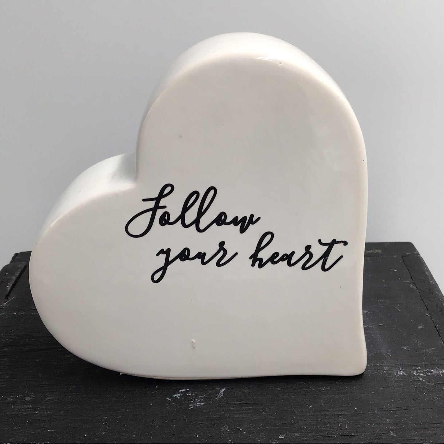 Follow Your Heart Glass Heart