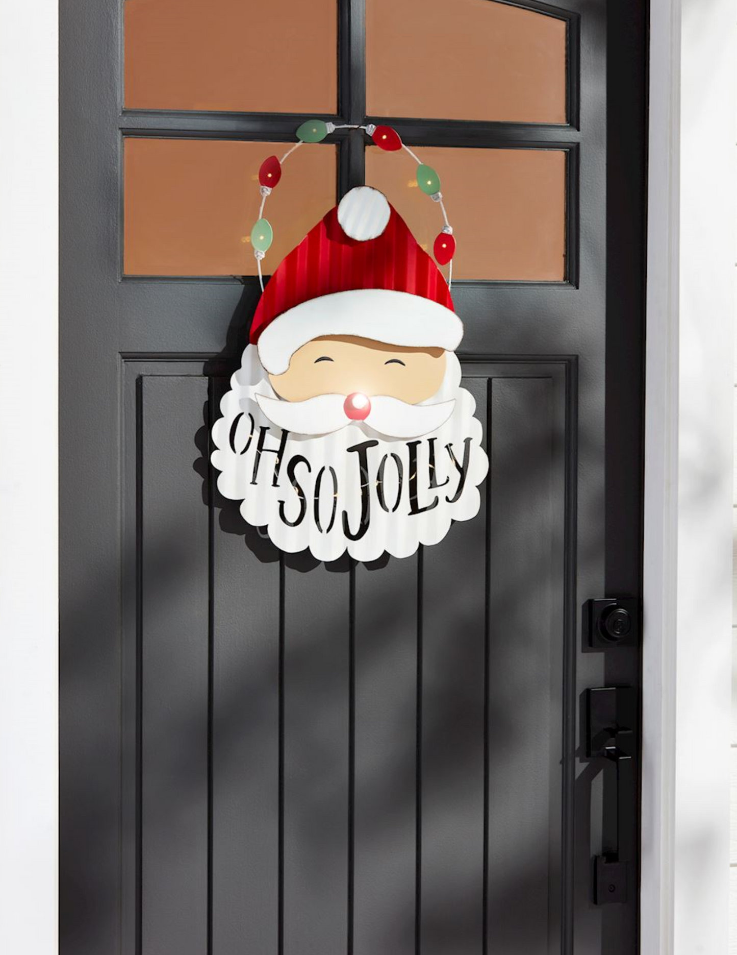 Mud Pie LED Sound Santa Door Hanger