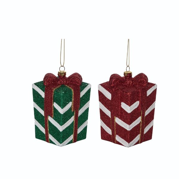 Plastic Glitter Christmas Ornaments