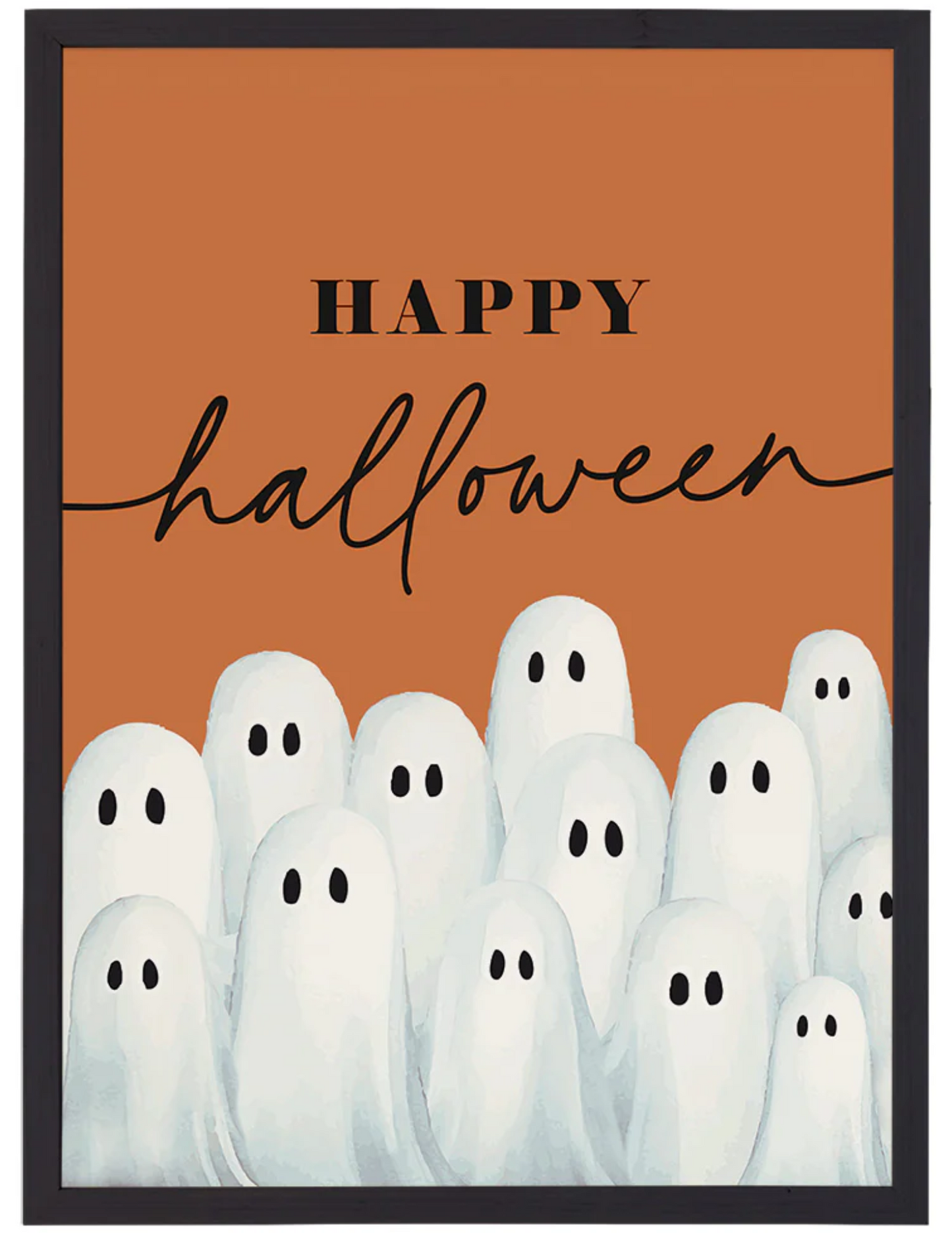 Happy Halloween Ghosts Picture With Black Frame