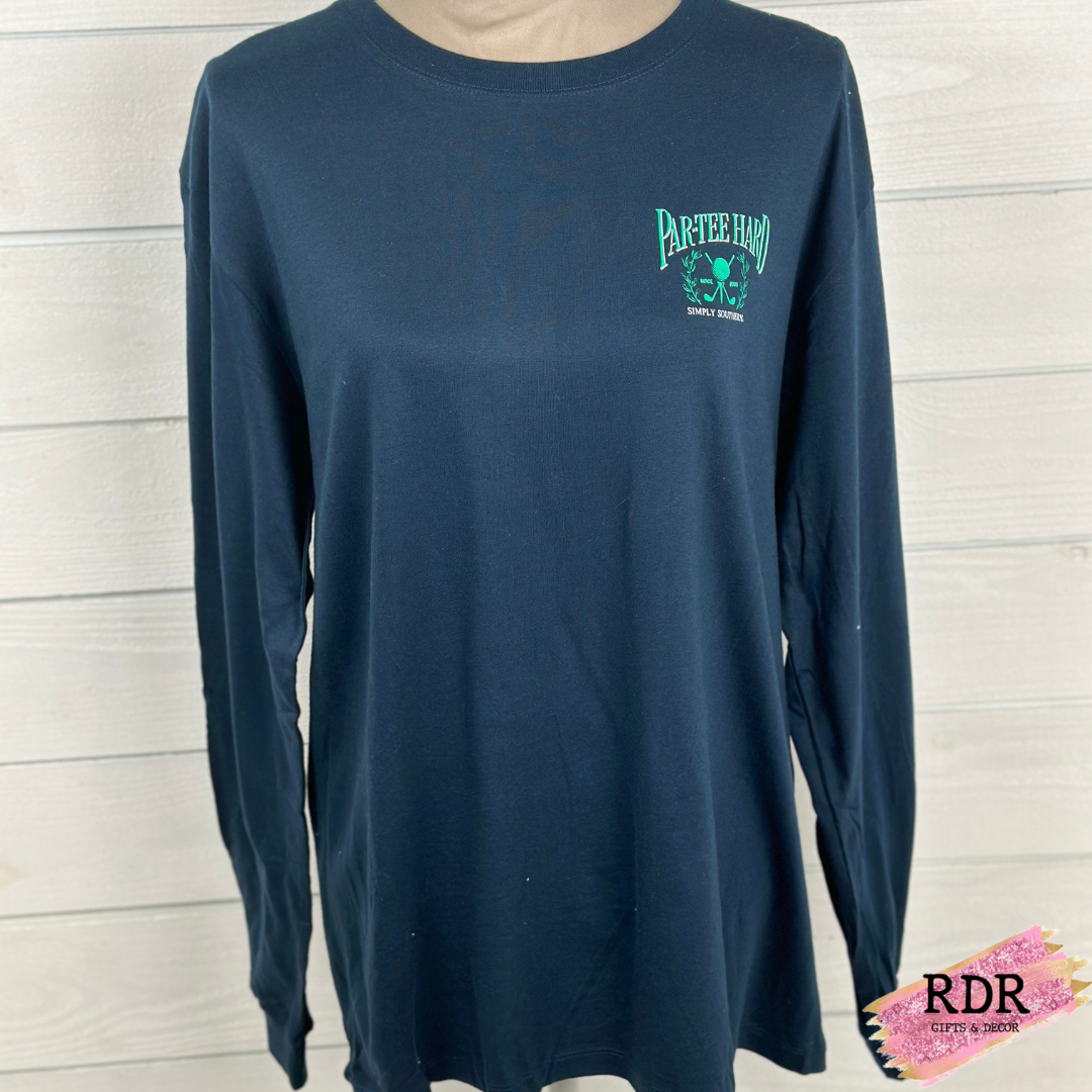 Simply Southern Mens Long Sleeve Shirt- Par-Tee Hard