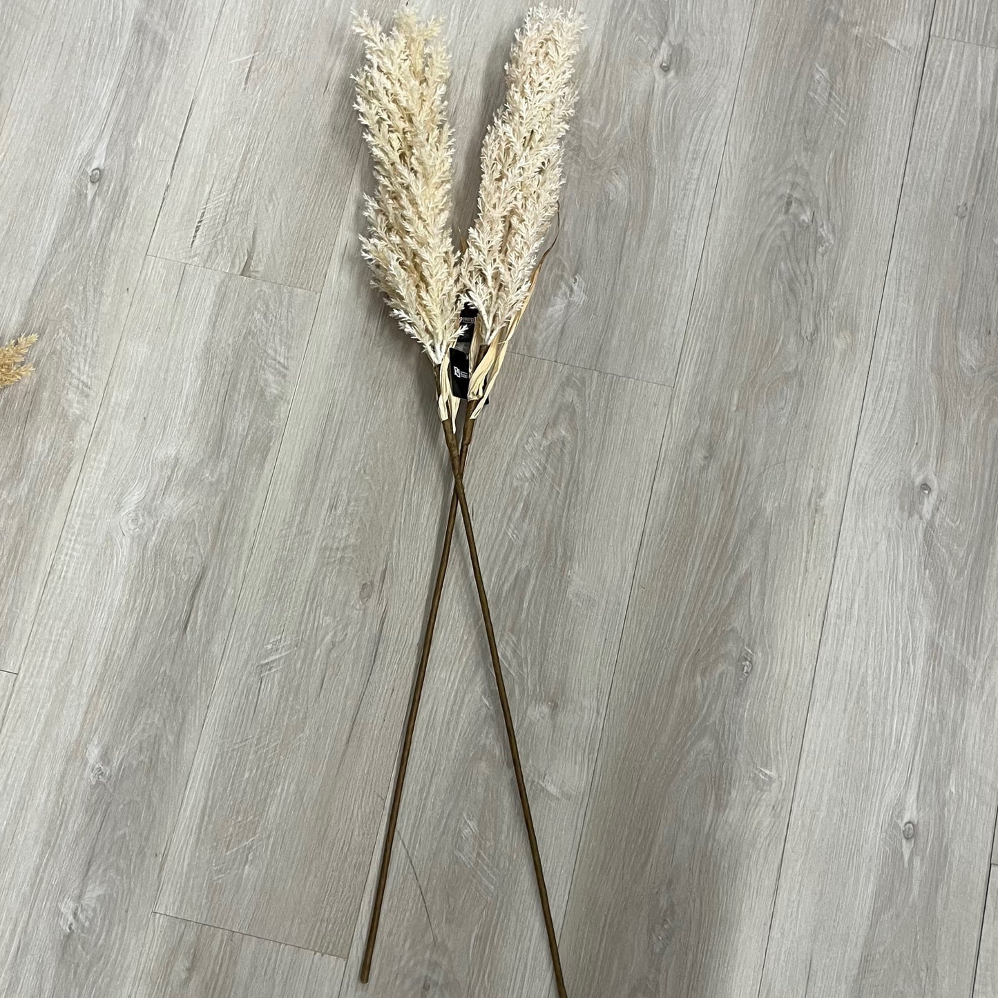 38" Fluffy Cream Stem Bunch Pick