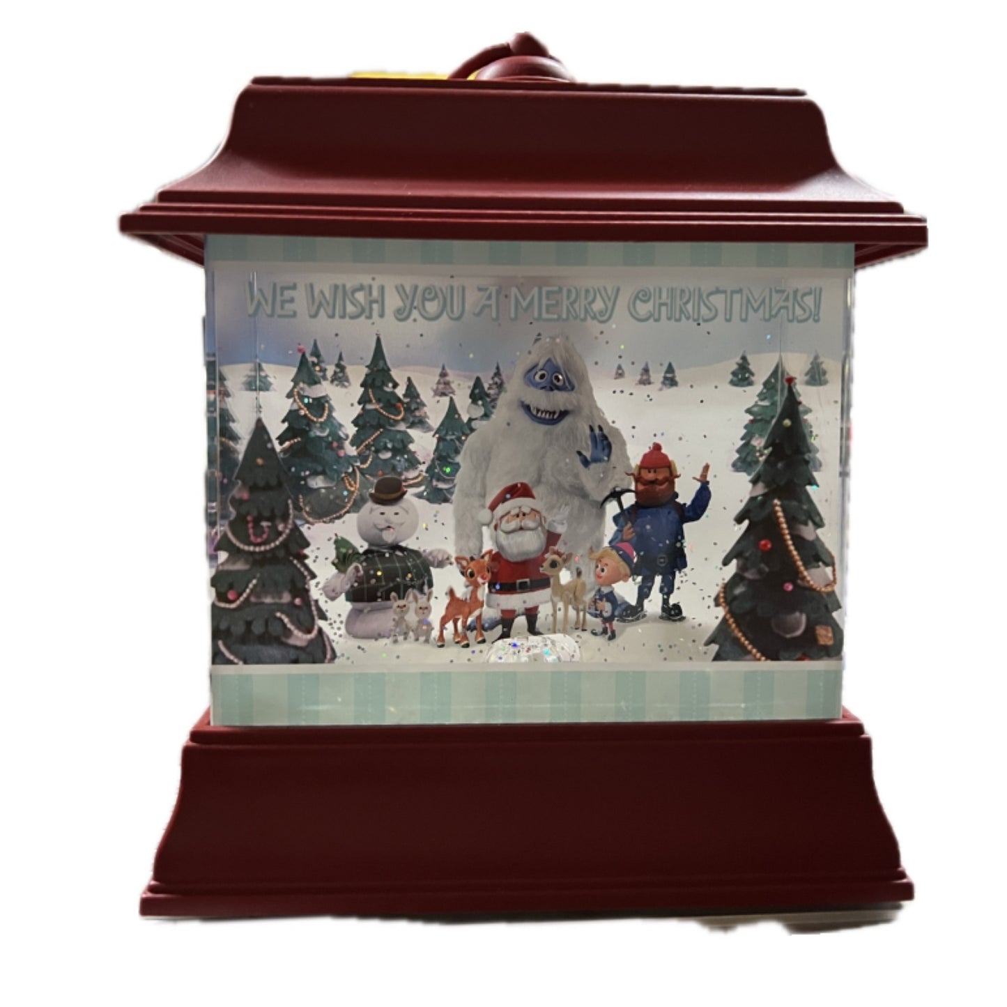 LED Rudolph Glitter Lantern