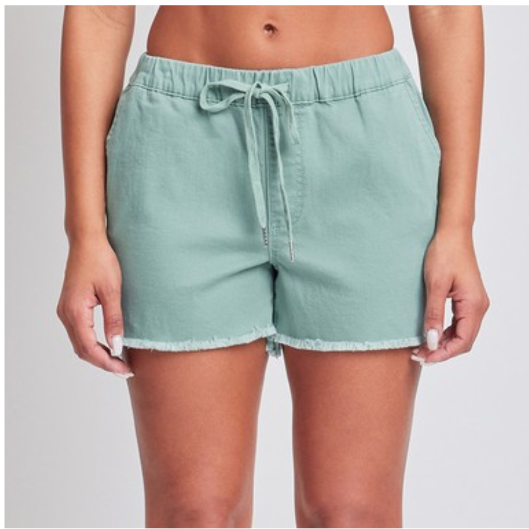 Frayed Hem Pull-On Shorts