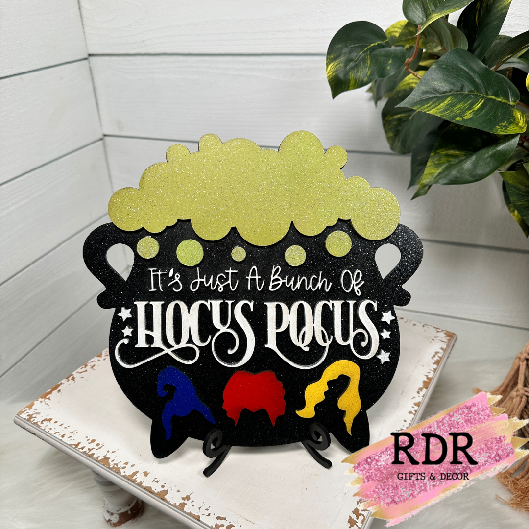 Hocus Pocus Wooden Cauldron