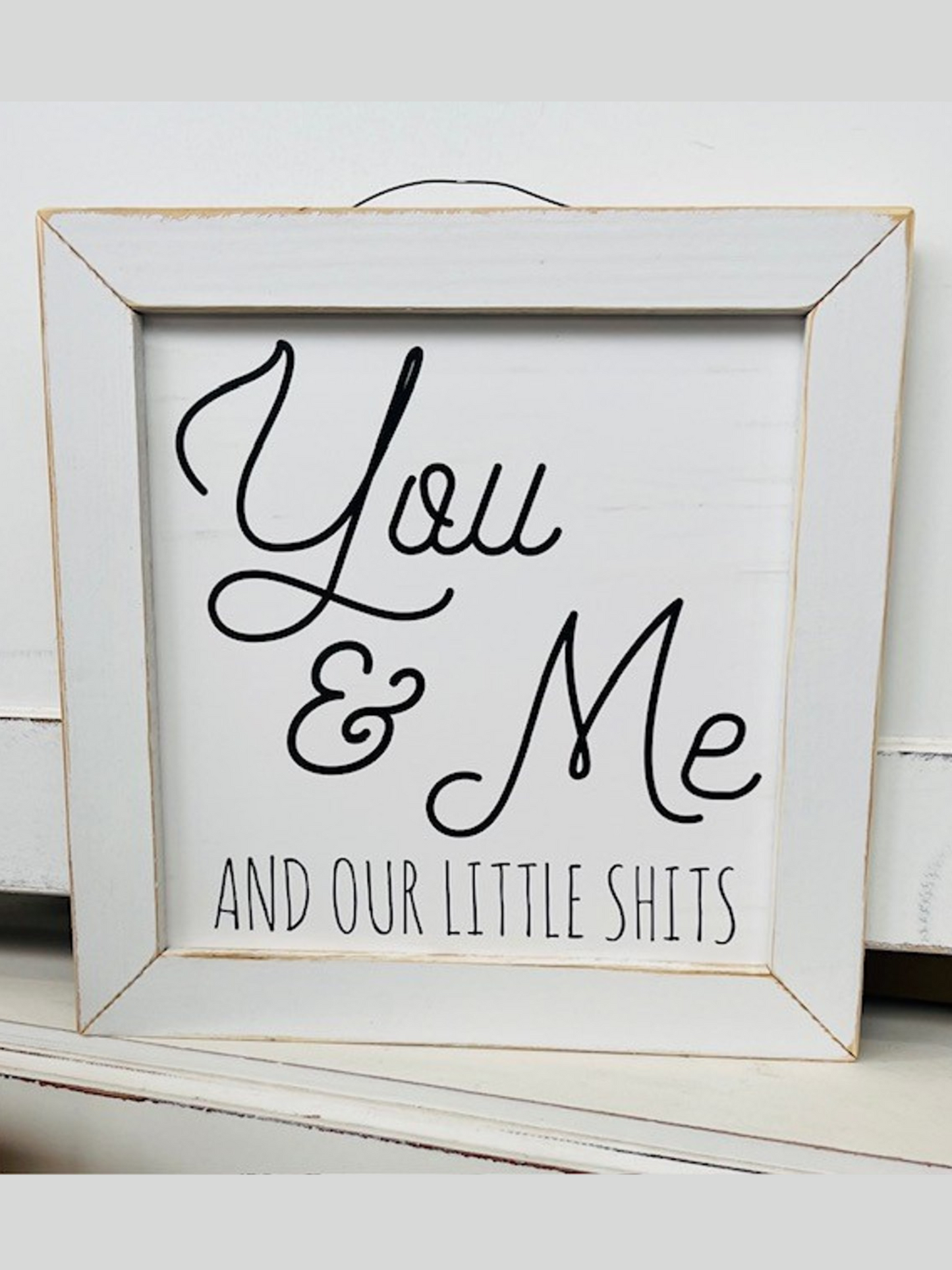You & Me... White Framed Picture