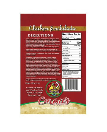 Carmie's Kitchen Chicken Enchilada Soup Mix