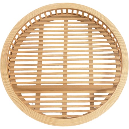 Round Ratten Wall Shelf