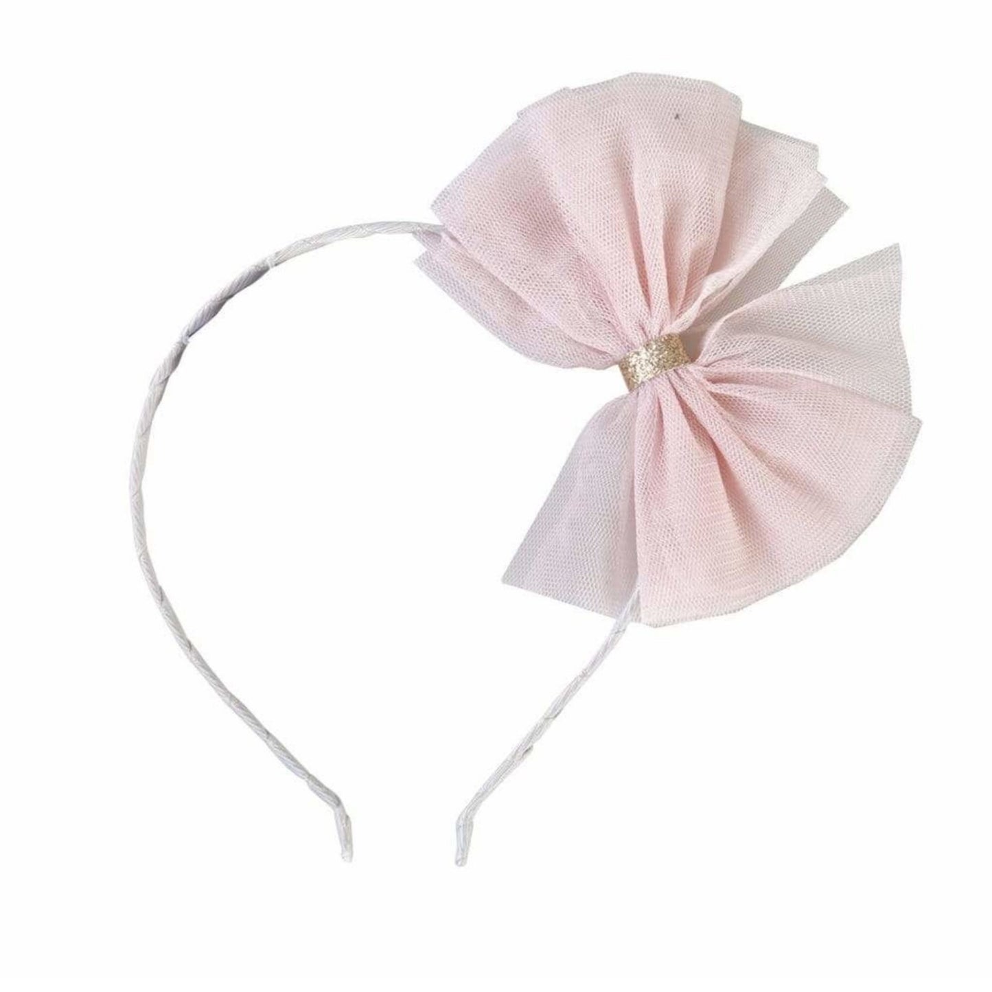 Pink/Grey Whoa Bow Headband