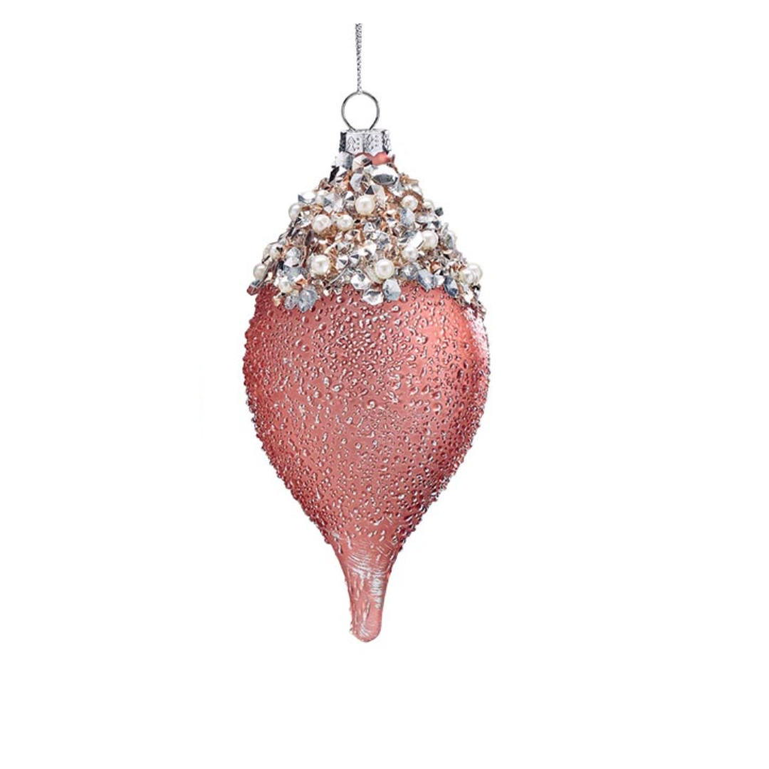 Terracotta Color Glass Ornament