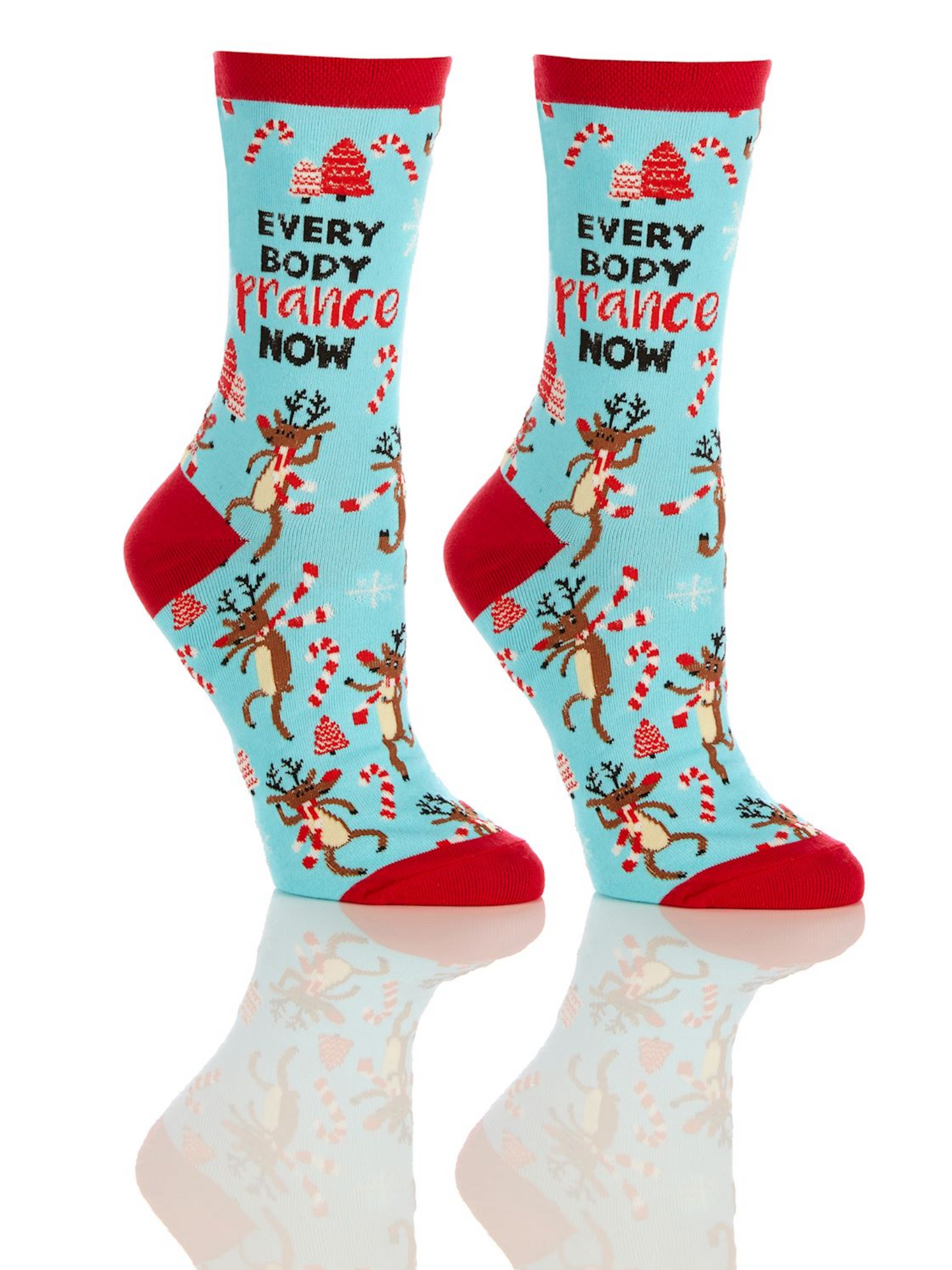 Women's Christmas Socks- Everybody Prance Now