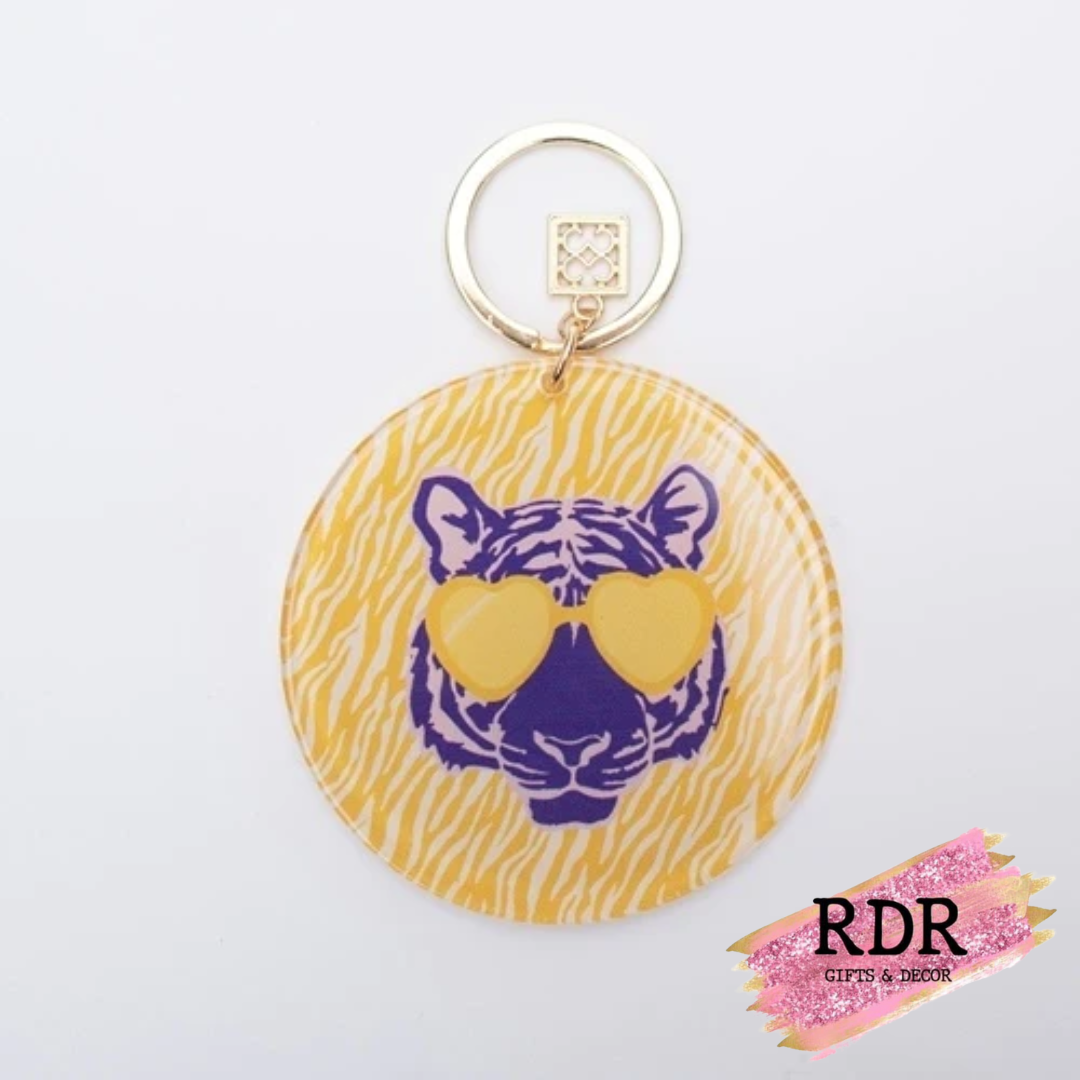 Acrylic Tigers Key Chain