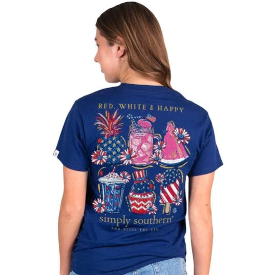 Simply Southern USA Tee Midnight
