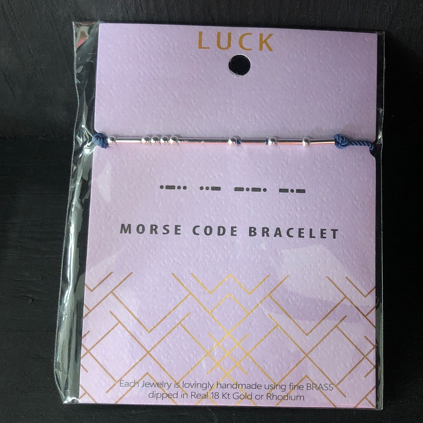 Luck Morse Code Bracelet