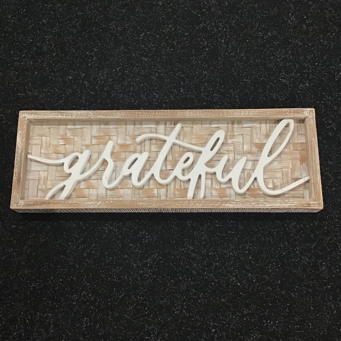 Wood Grateful Frame Decor