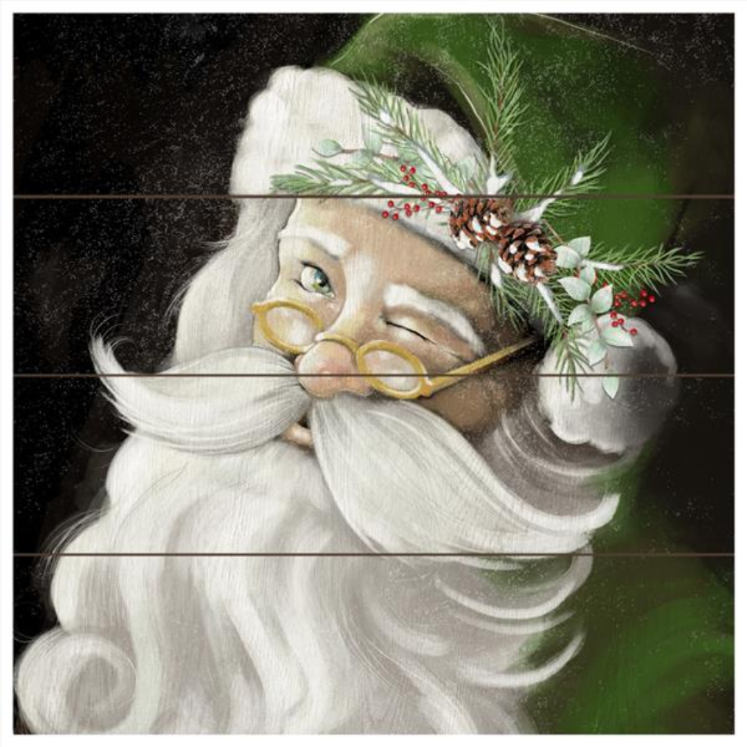 Wood Santa Wall Plaque