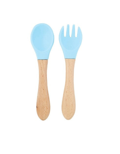 Silicone Tip Fork Spoon Set