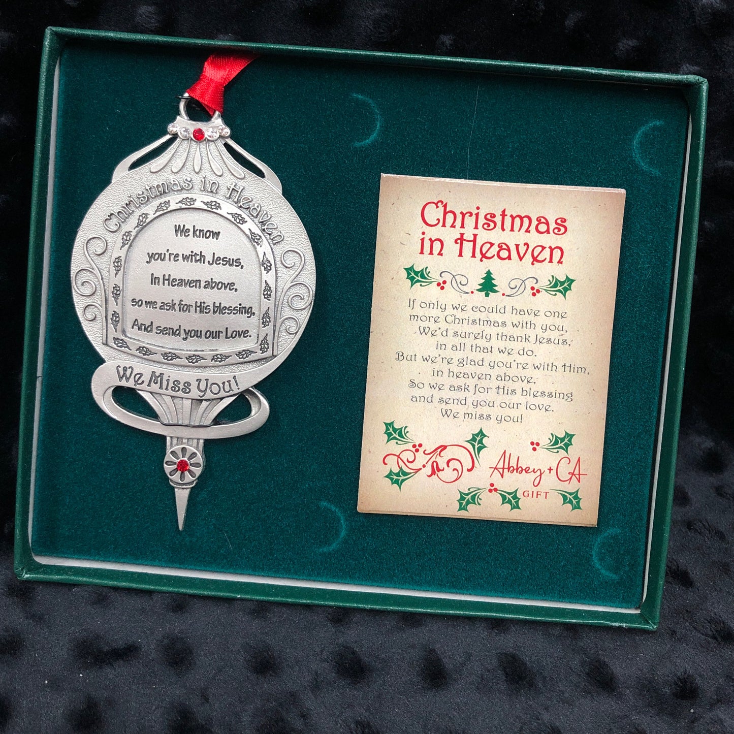 Christmas In Heaven Metal Ornament