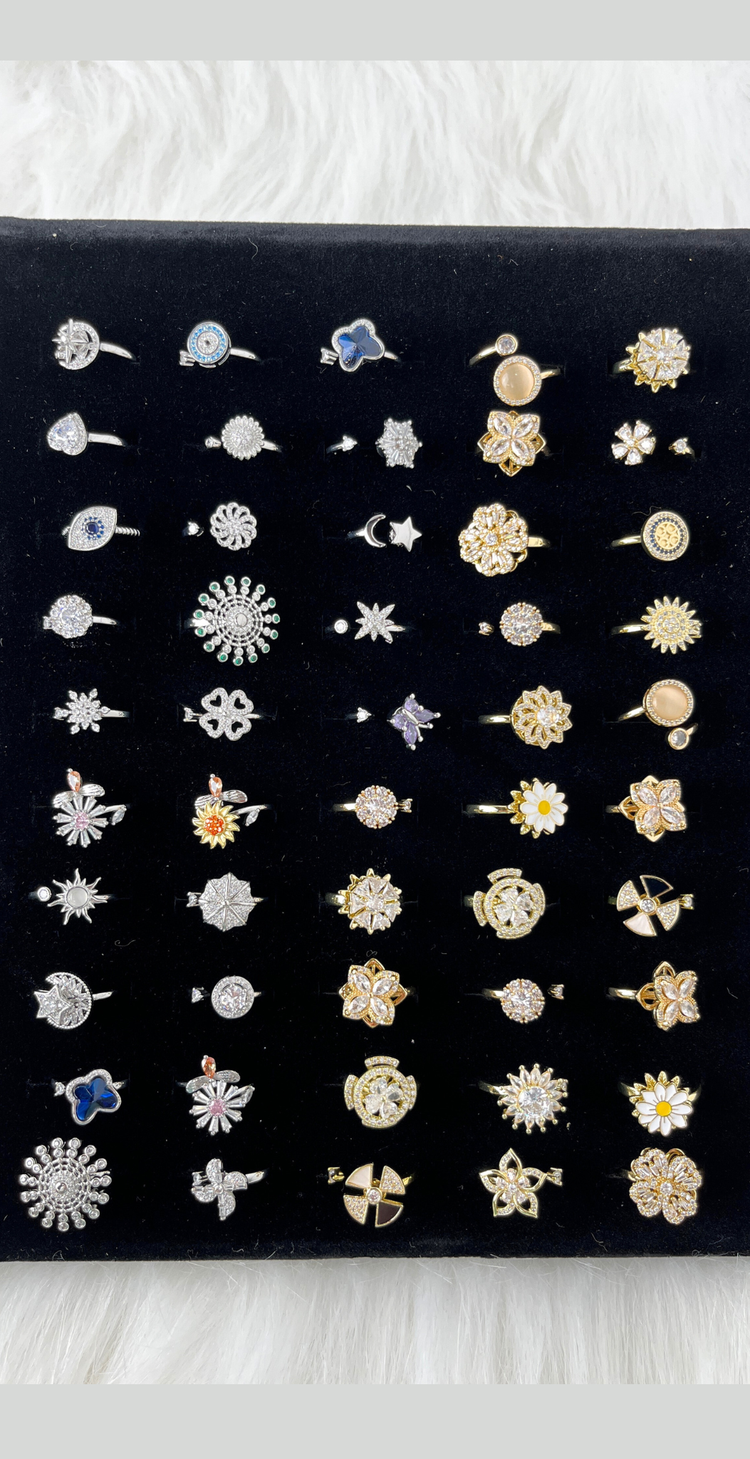 Assorted Gold & Silver Spinner Rings