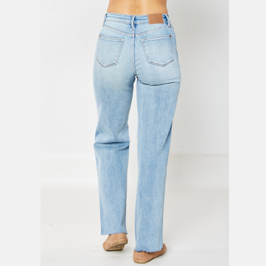 Judy Blue High Waist Rigid Magic 90's Destroy Straight Jeans