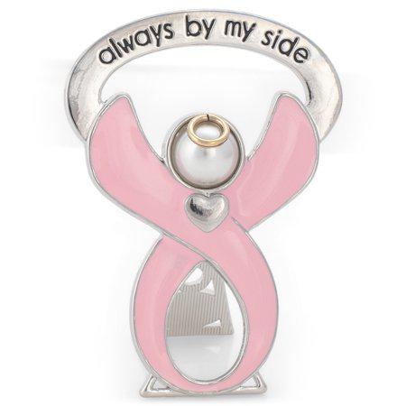 Pink Angel Ribbon Visor Clip
