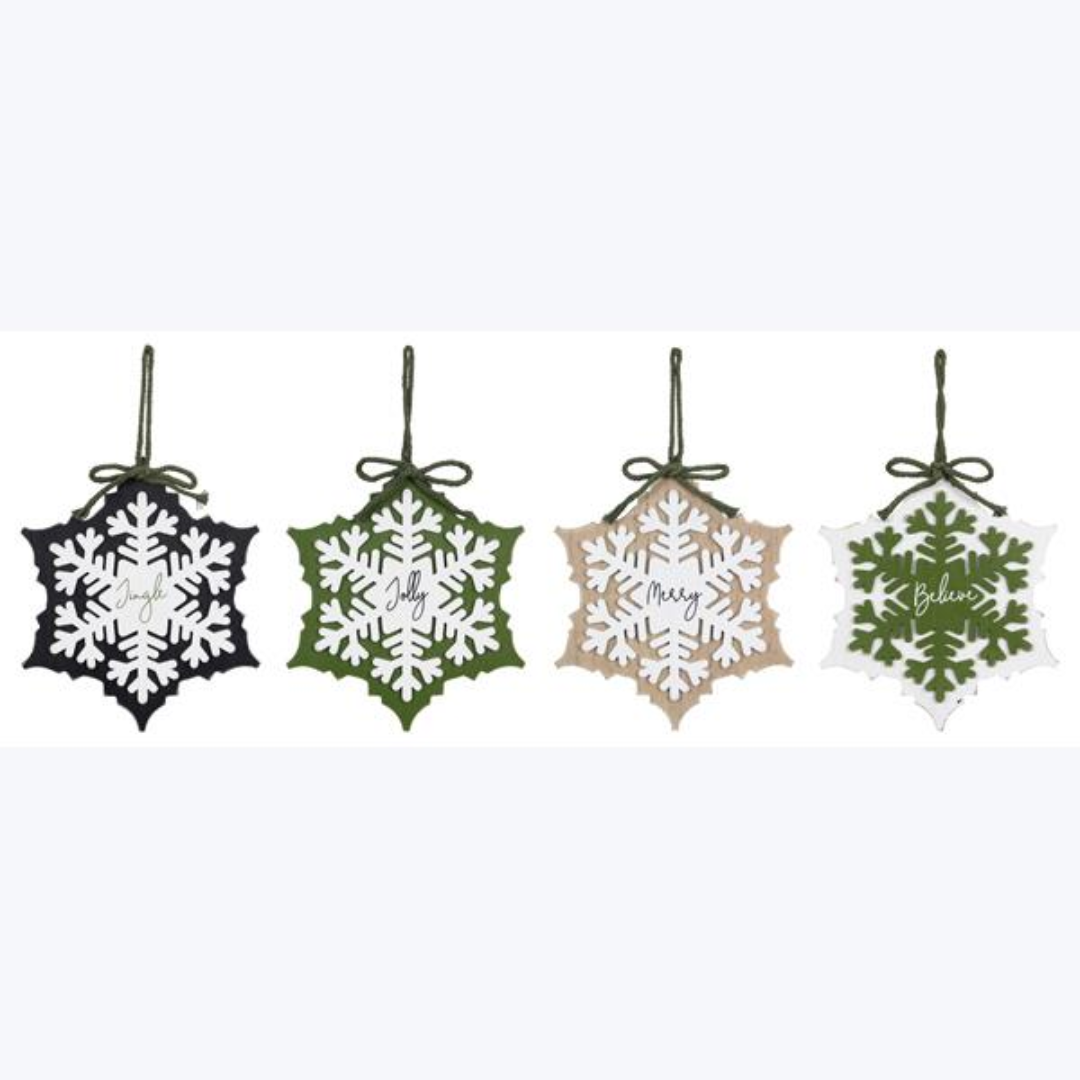 Twas The Night Snowflake Ornaments