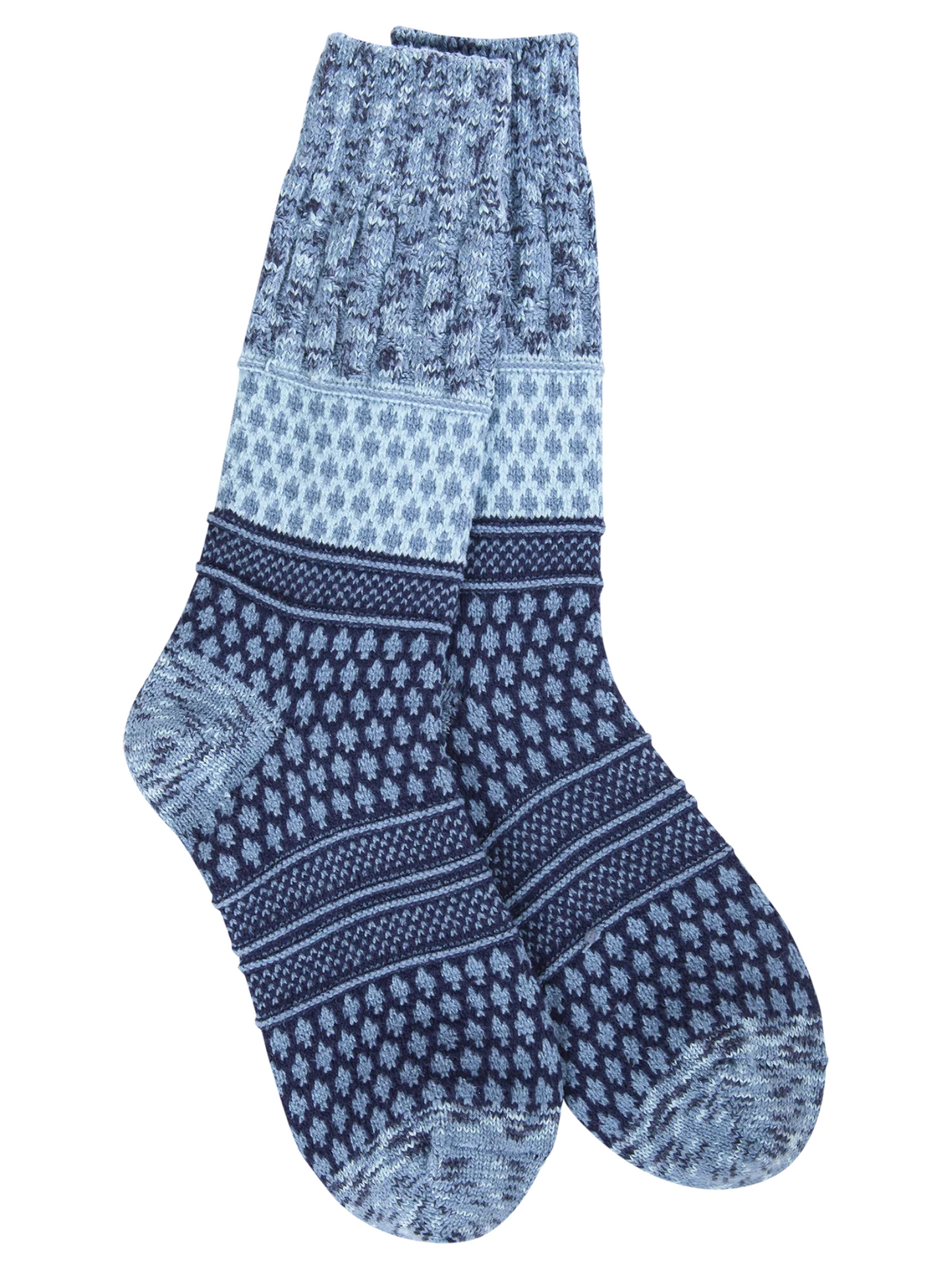 Weekend Gallery Textured Crew- Peacoat Multi- 478