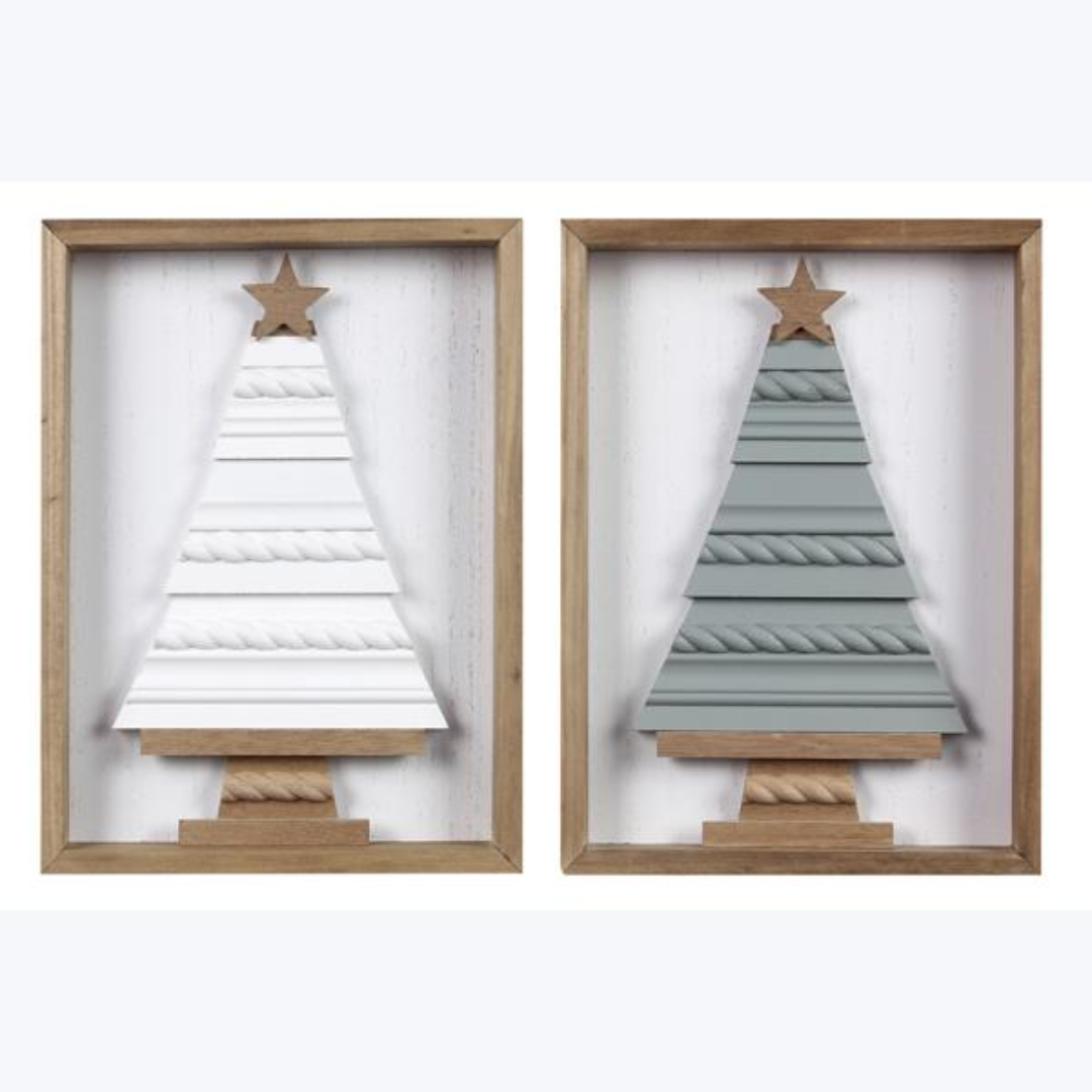 Wood Frosty Winter Tabletop/Wall Decor