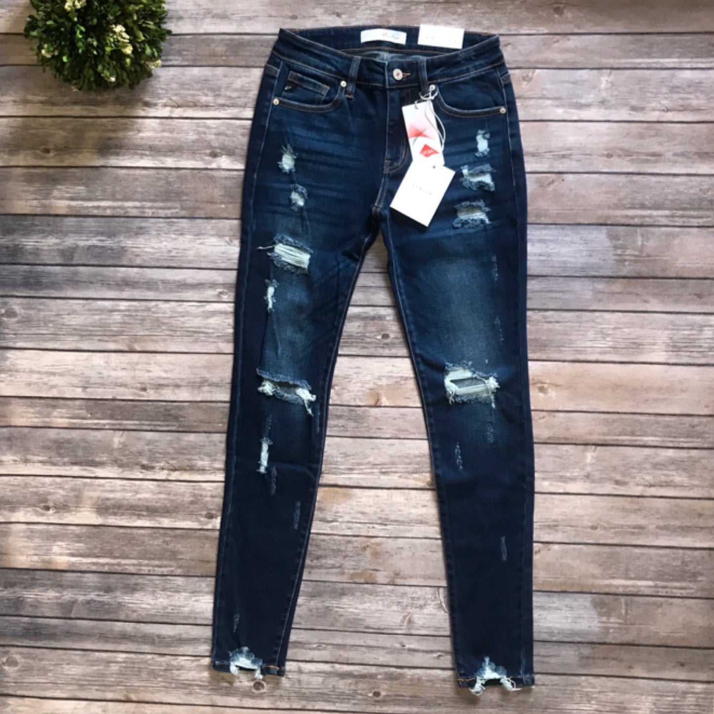 Kancan Dark Mid Rise Skinny