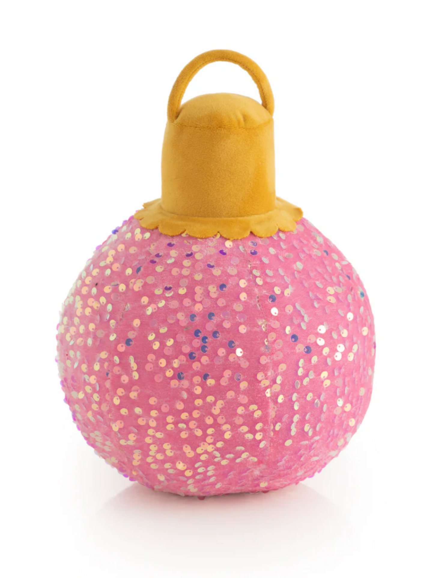 Merry Bauble Pink Sequin Pillow Decor