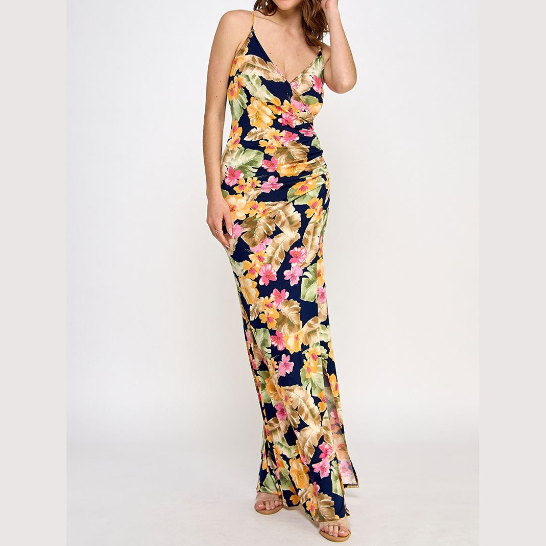 Spaghetti Strap Floral Printed Dress