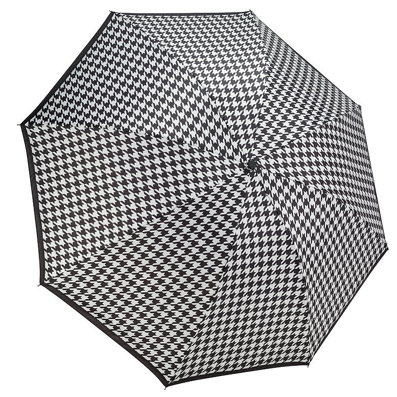 Houndstooth Reverse Close Folding Umbrella