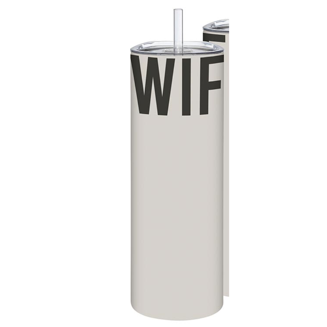 Wedding Skinny Tumbler With Straw