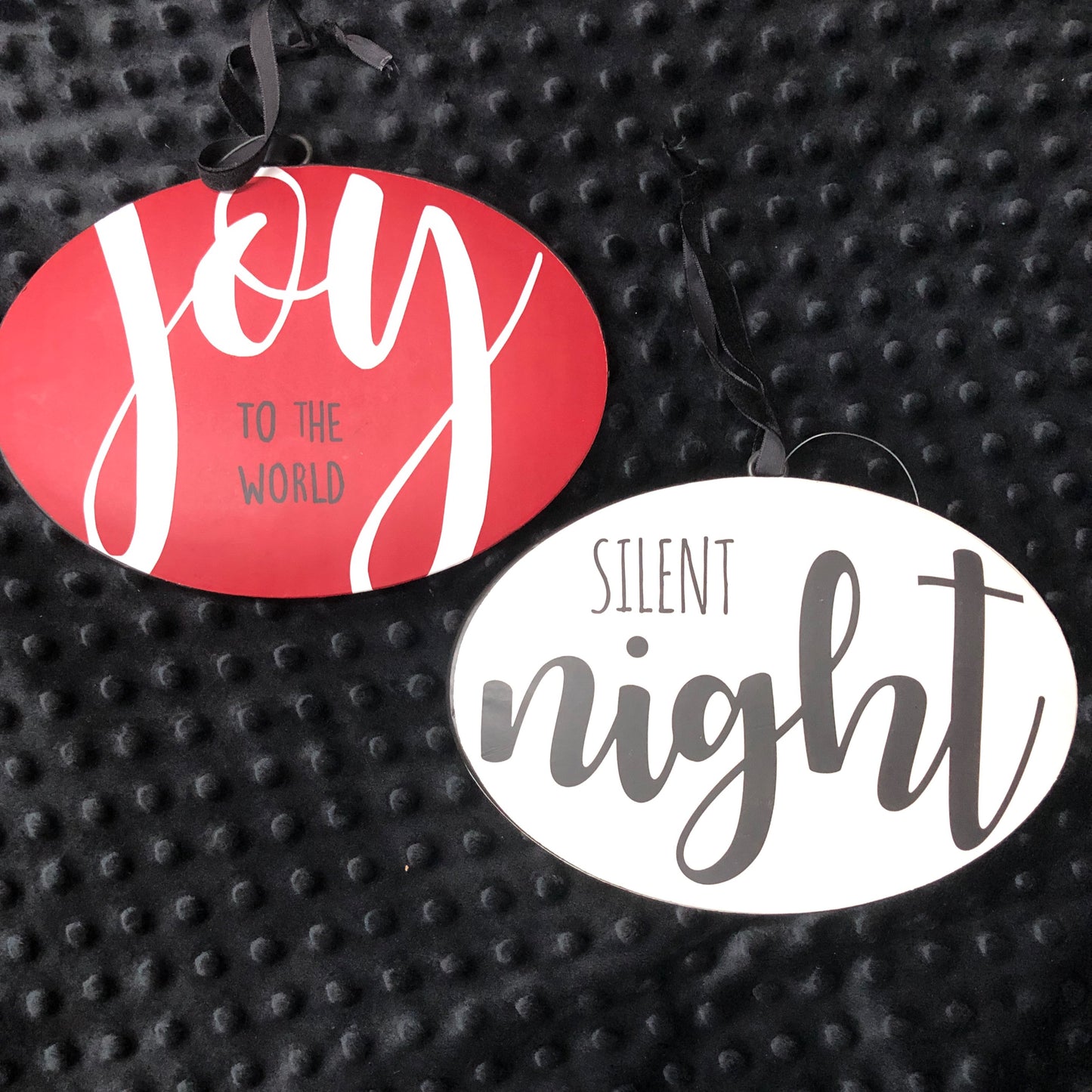 Metal Oval Word Ornament
