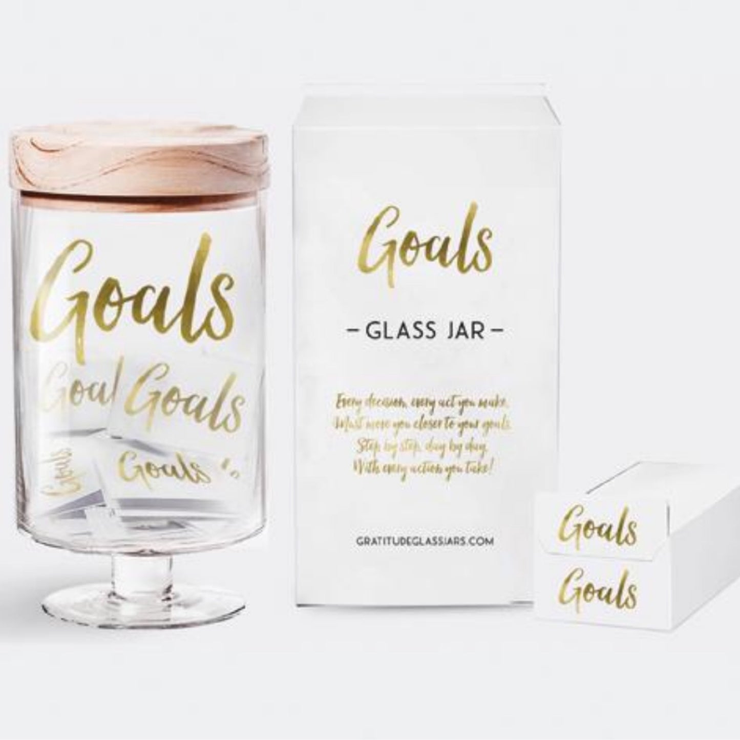 Goals Gratitude Glass Jar