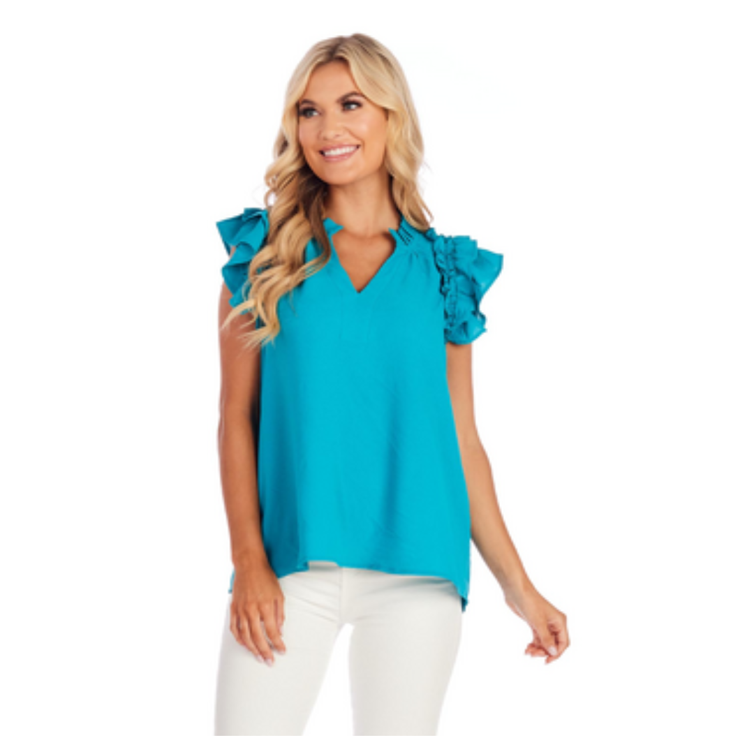 Mud Pie Dahlia Ruffle Top