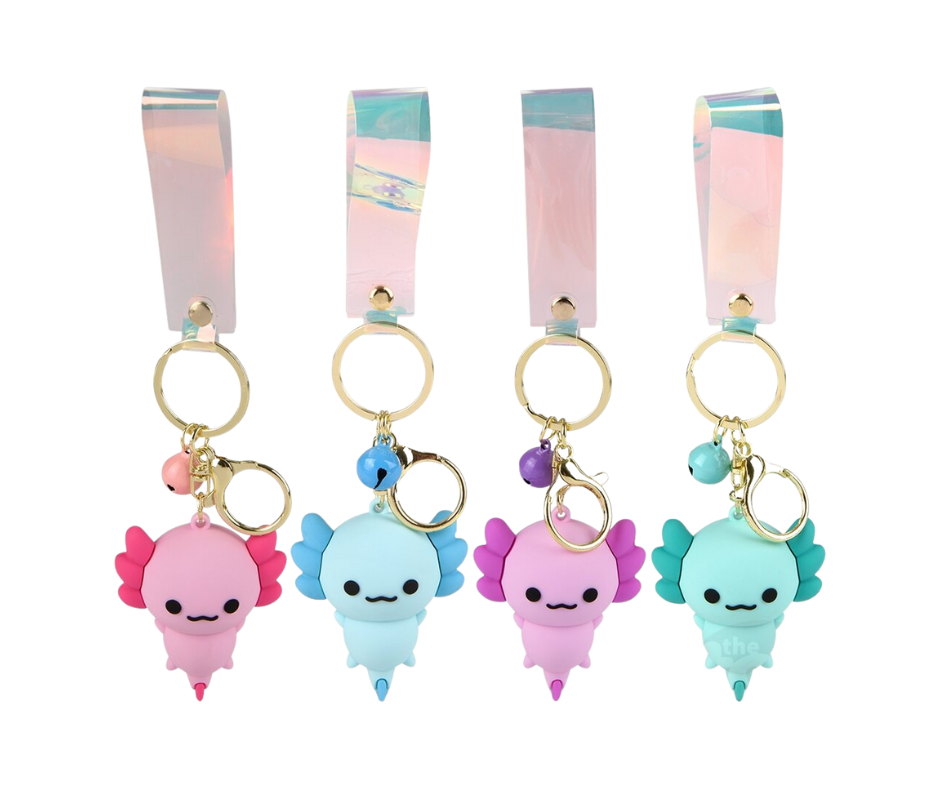 Axolotl Charm Wristlet Backpack Keyring
