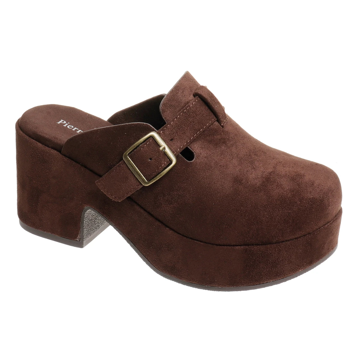 Pierre Dumas Brown Suede Clogs