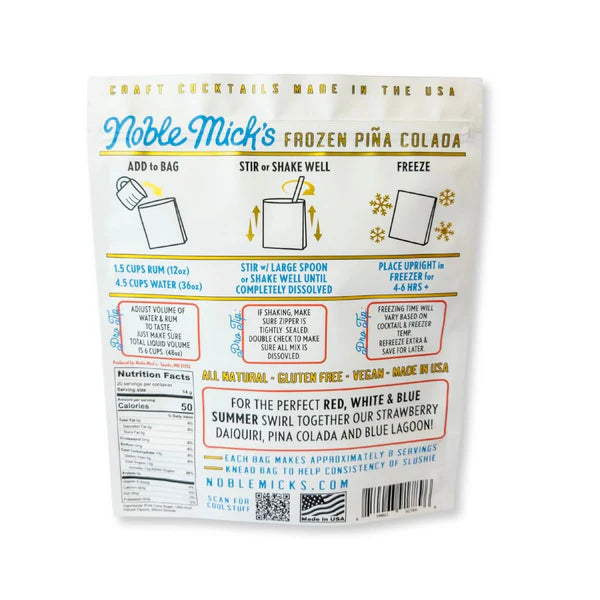 Noble Mick's Frozen Red White & Blue Summer