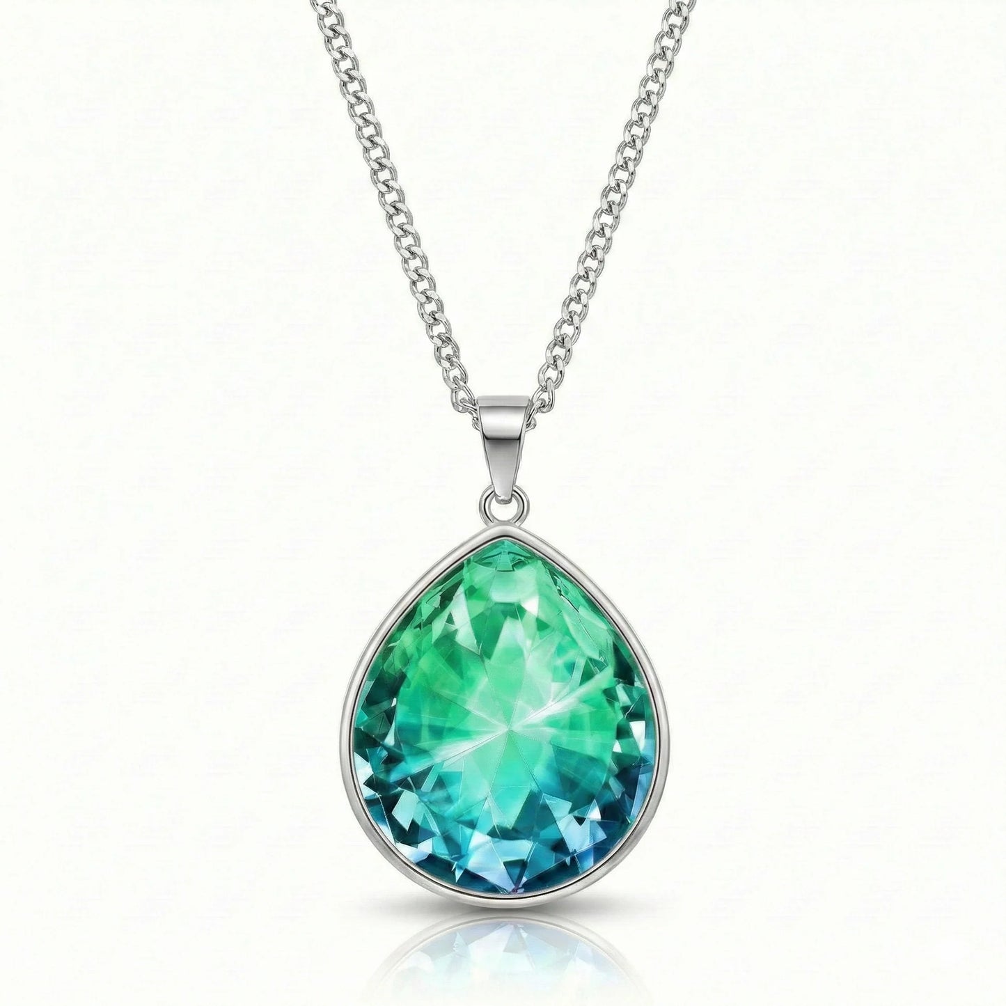 Aurora Crystal Jewelry Teardrop Crystal Pendant