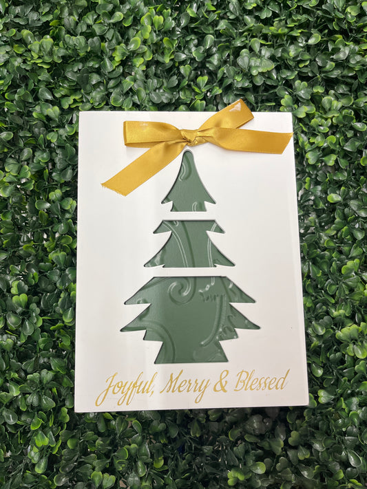 White Box Sign Metal Accent Fabric Bow