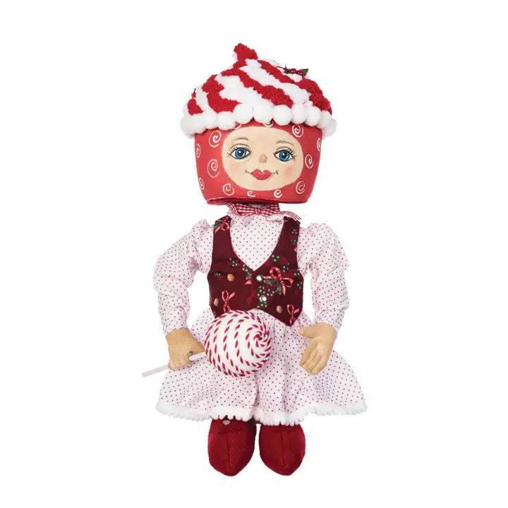Peppermint Pauline Gathered Traditions Art Doll