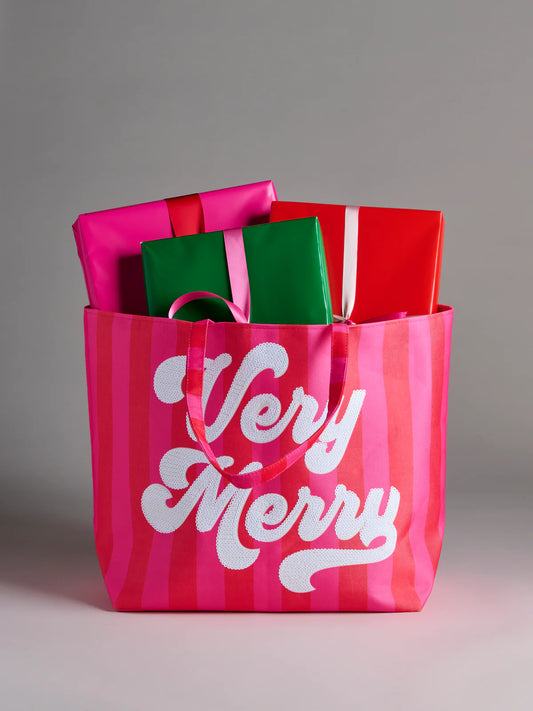 Shiraleah Red Very Merry Gifting Tote