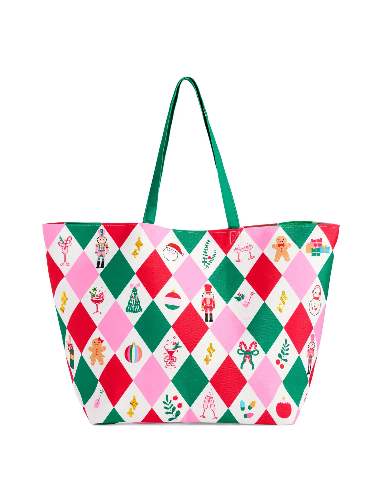 Holiday Icons Diamond Print Gifting Tote Bag