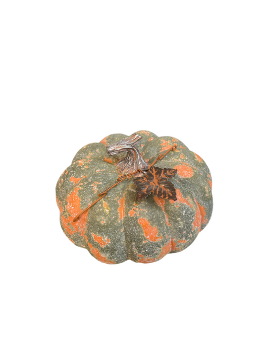 Resin Ant Paint Pumpkin With Metal Leaf