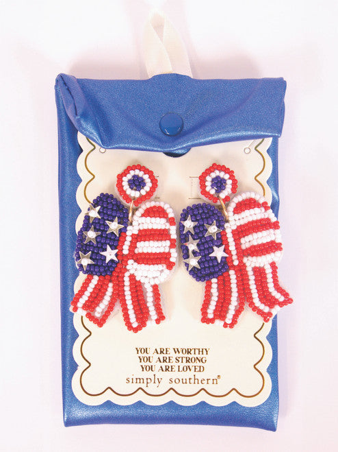 Simply Southern Patriotic Beaded Earrings