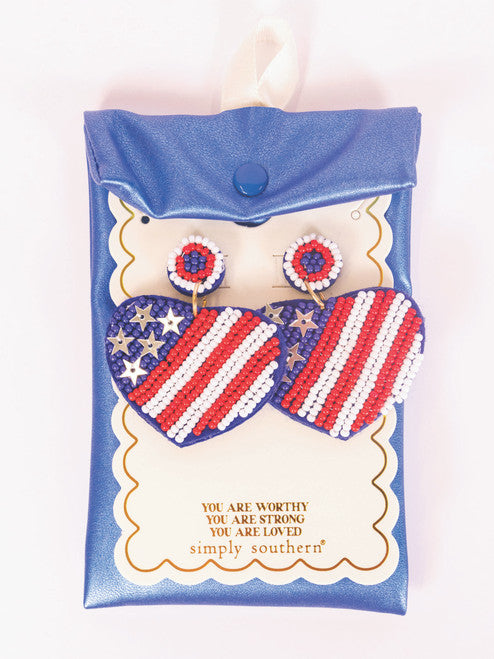 Simply Southern Patriotic Beaded Earrings