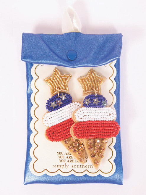 Simply Southern Patriotic Beaded Earrings