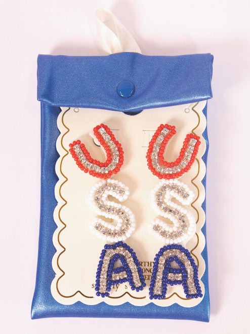 Simply Southern Patriotic Beaded Earrings